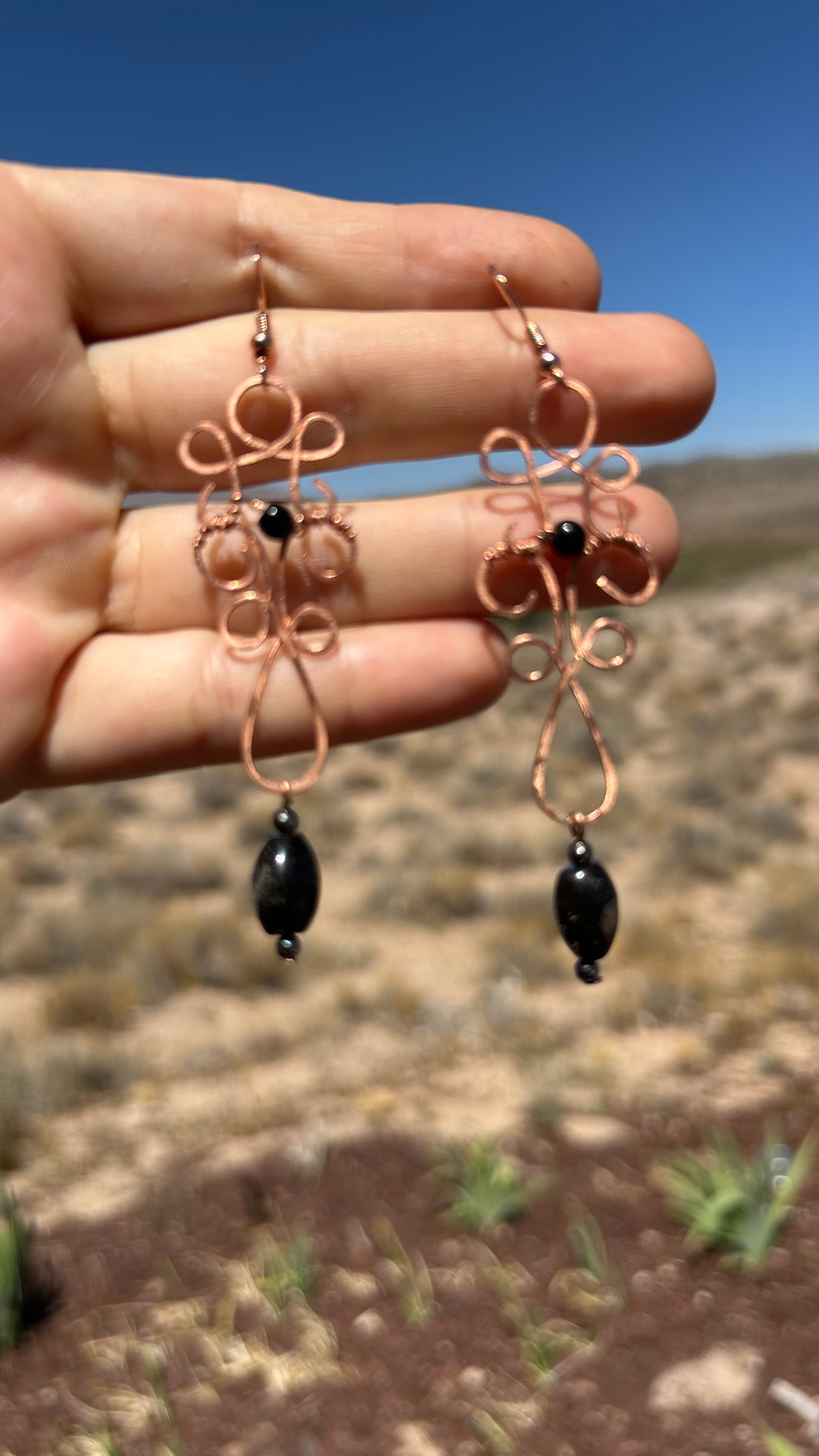 Midnight Shield Earrings