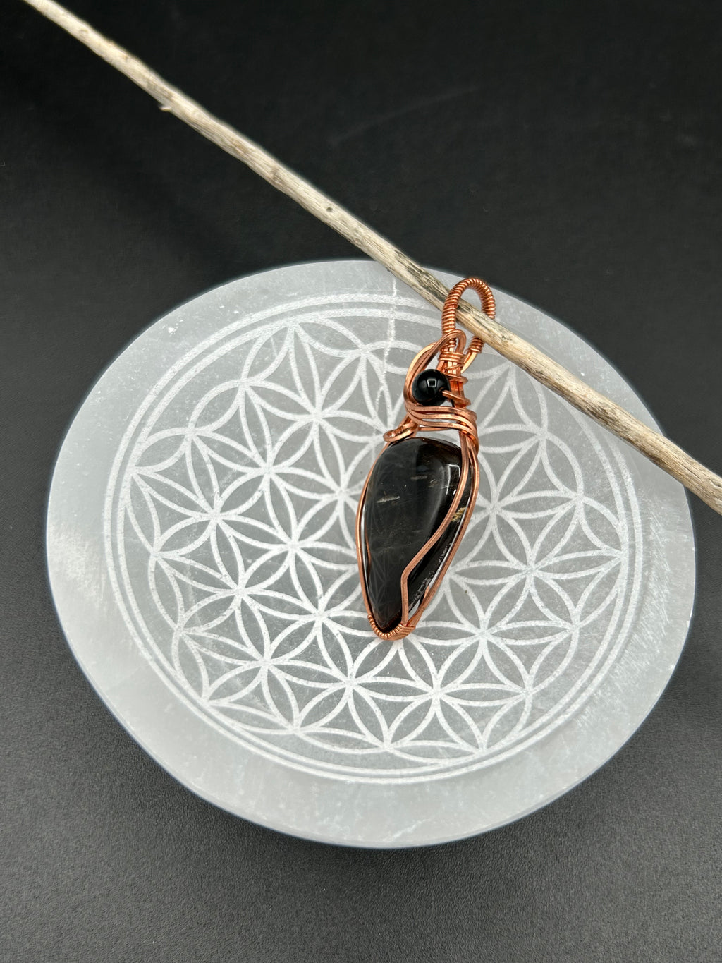 Black Gold Seraphinite in Copper