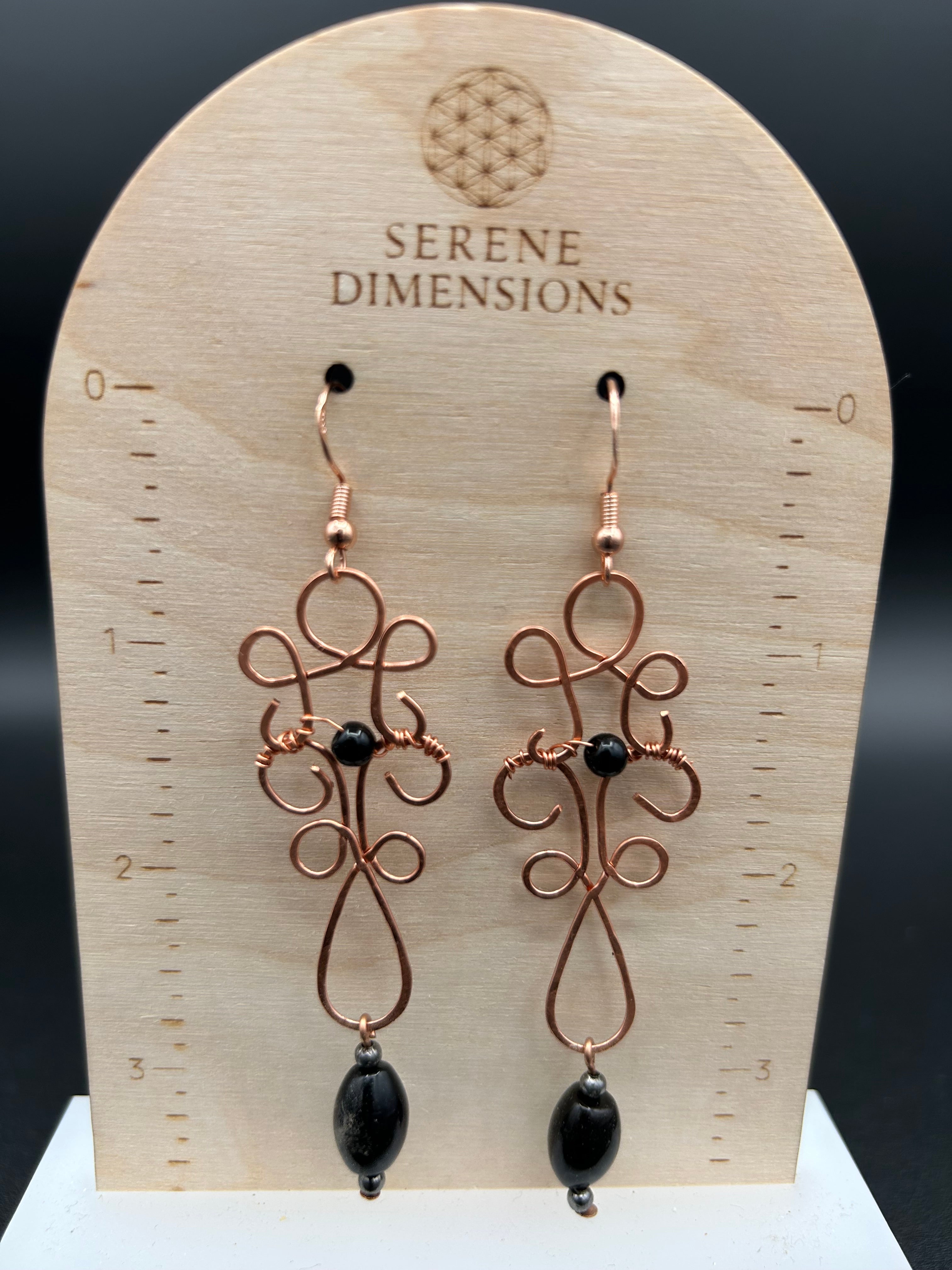 Midnight Shield Earrings