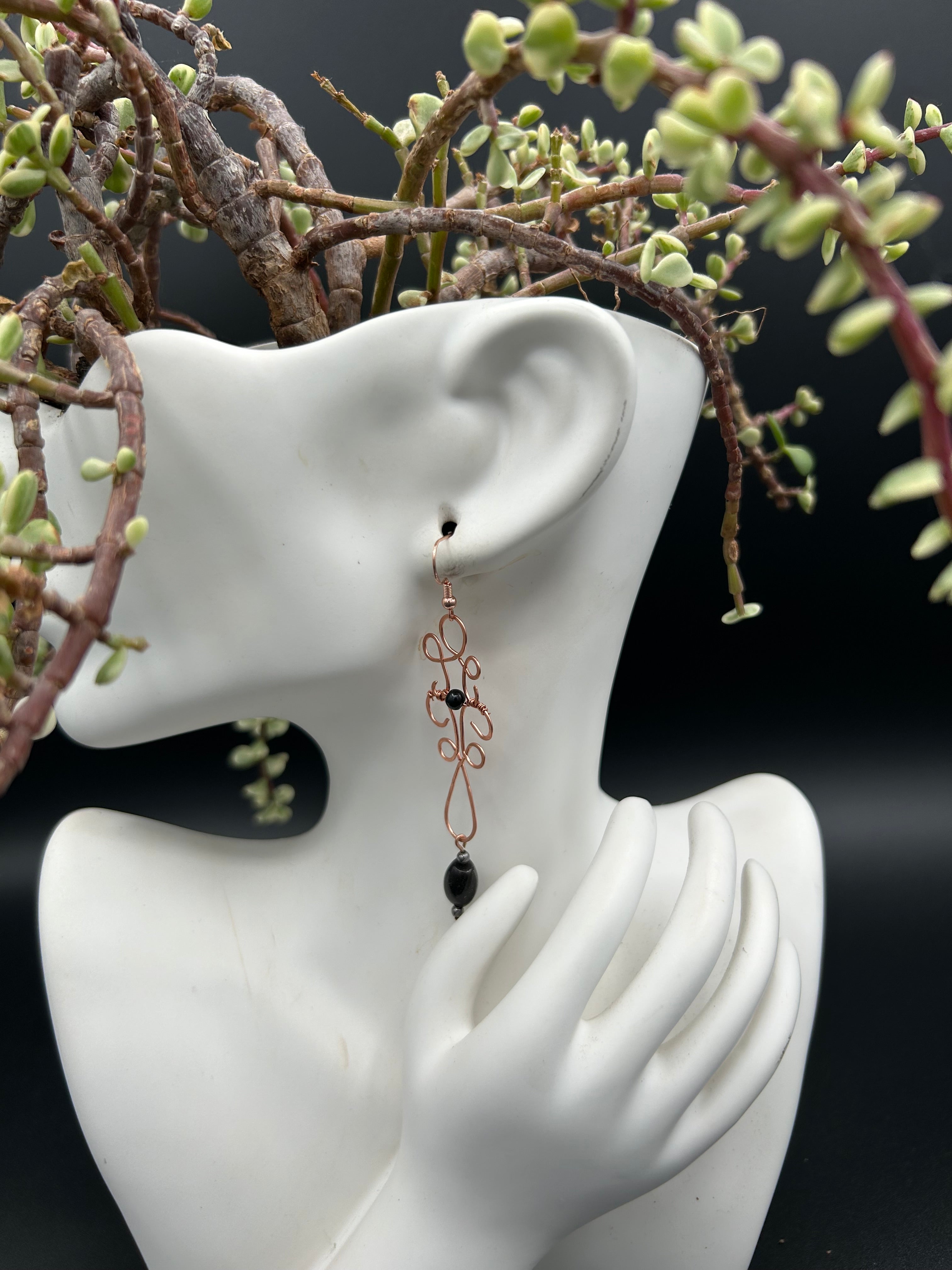 Midnight Shield Earrings