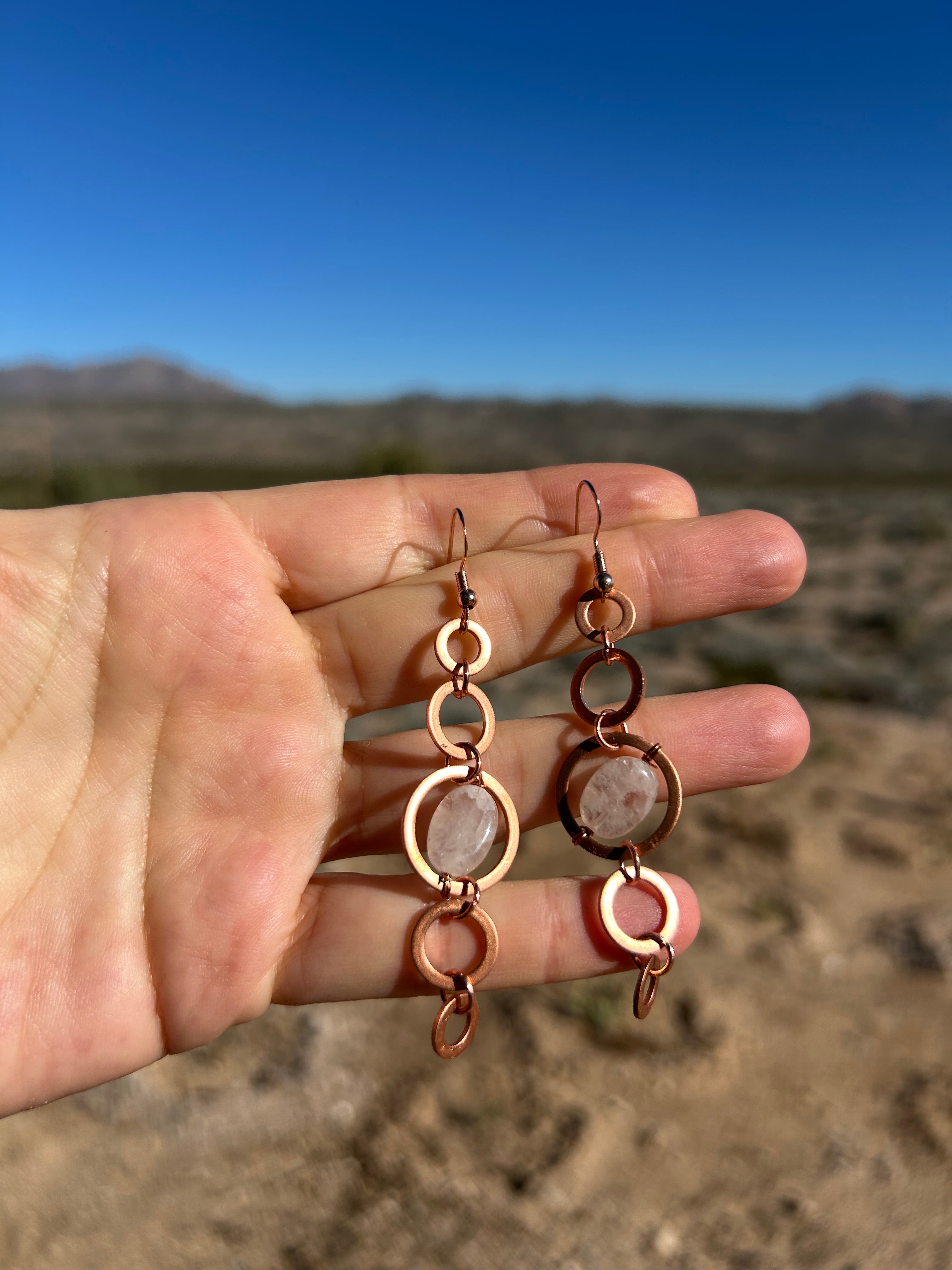 Rose Quartz in Copper