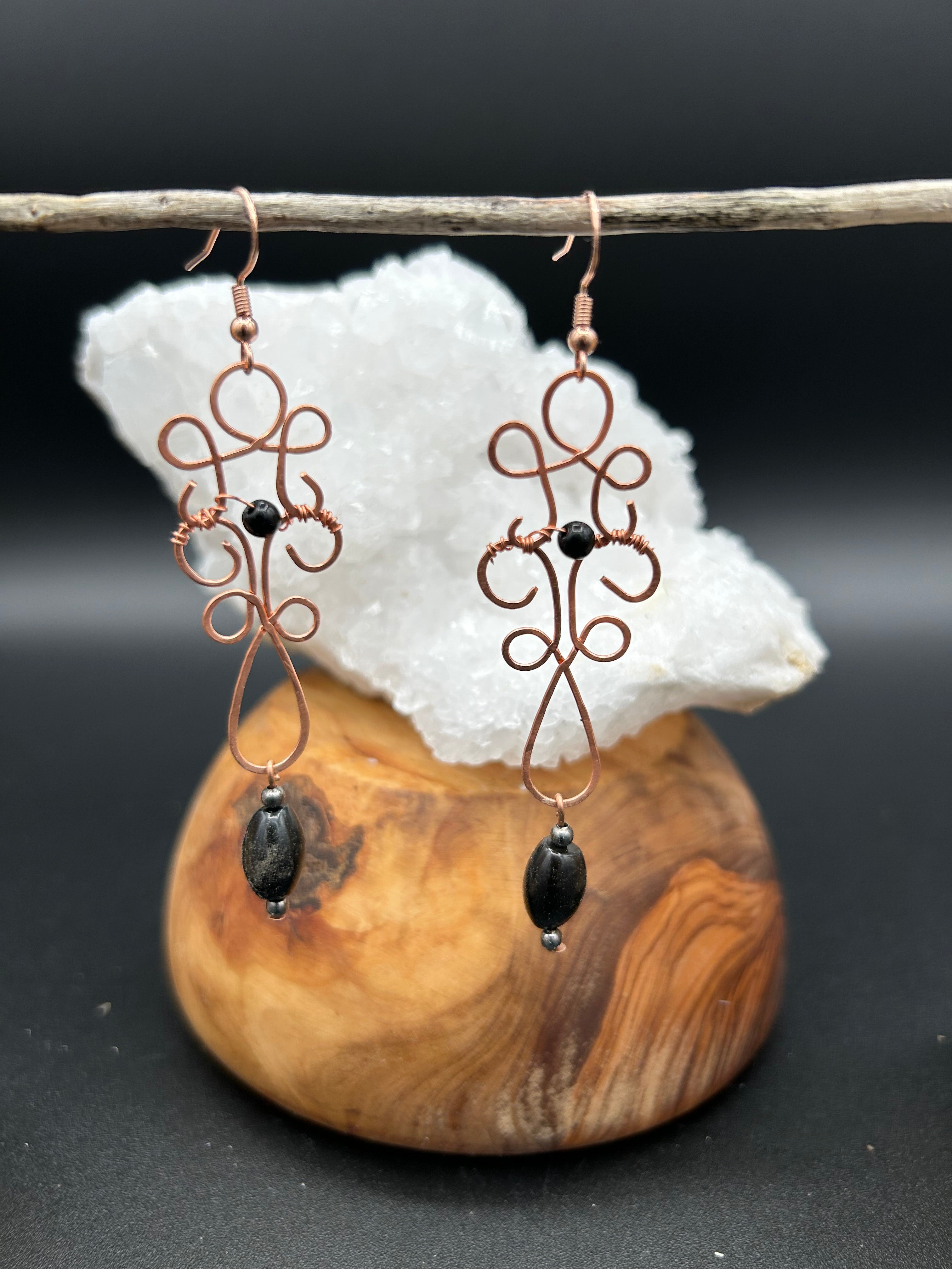 Midnight Shield Earrings