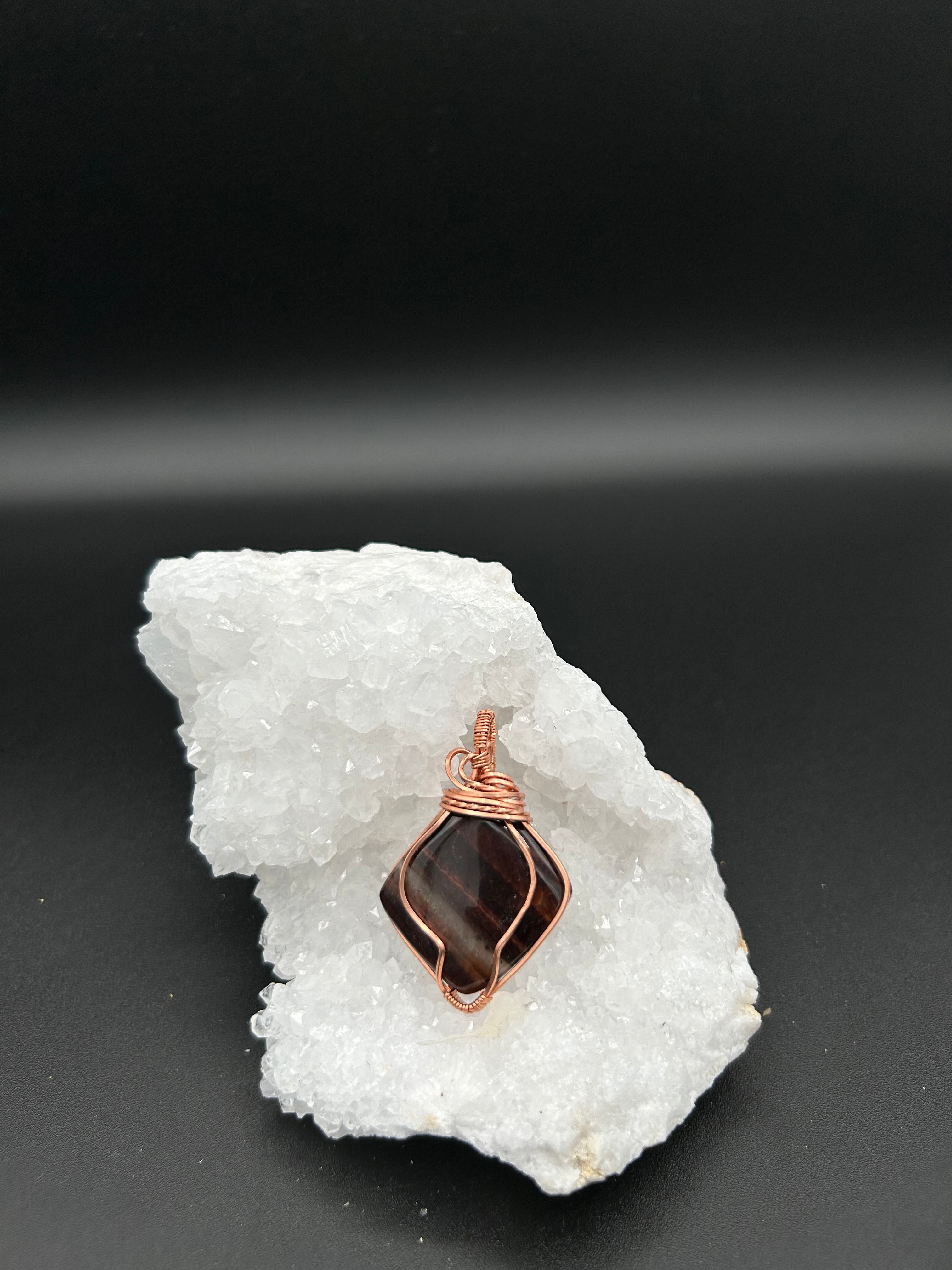 Red Tiger Eye in Copper