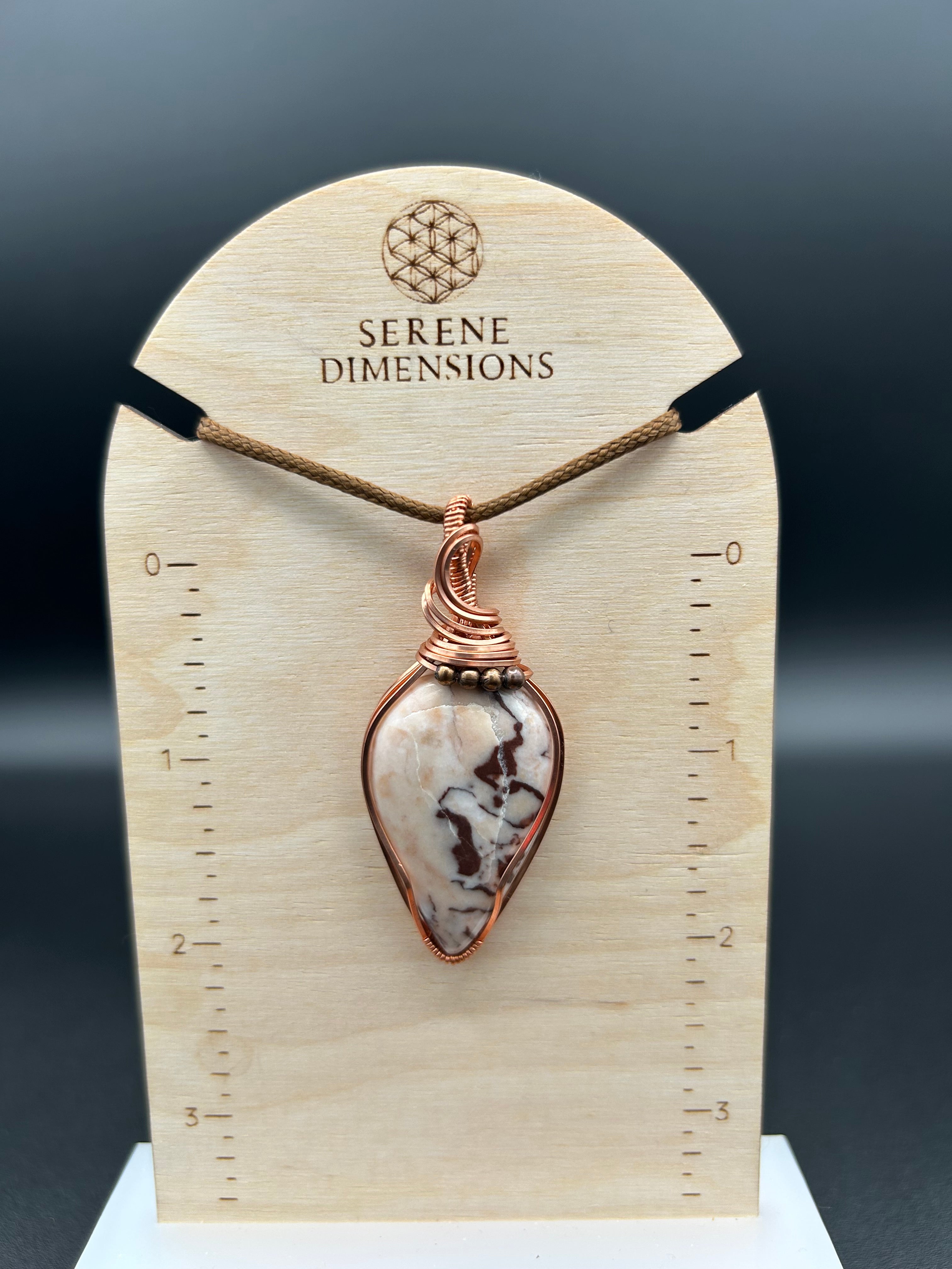 Brown Coconut Jasper in Copper