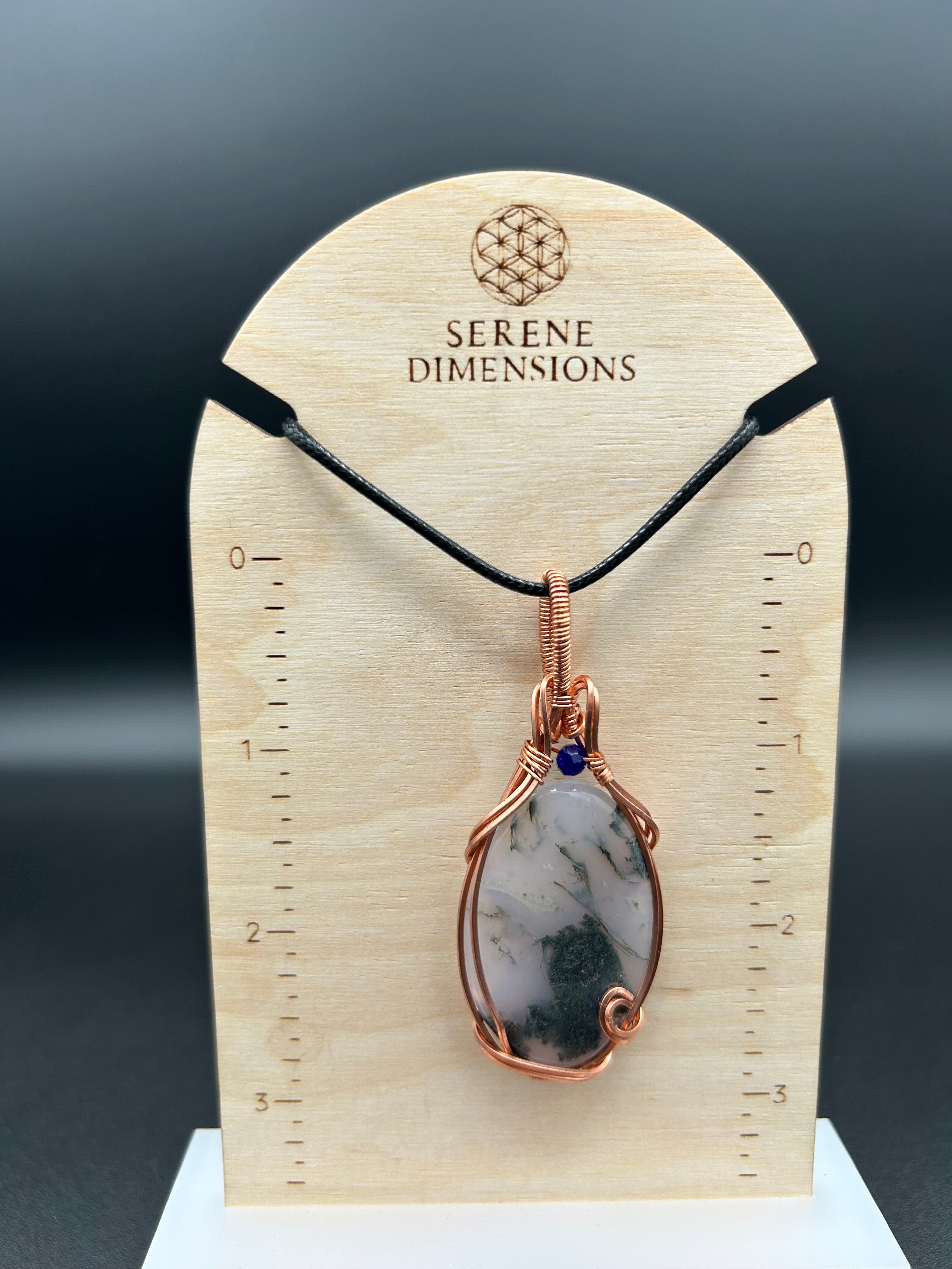 Gray Moss Agate in Copper