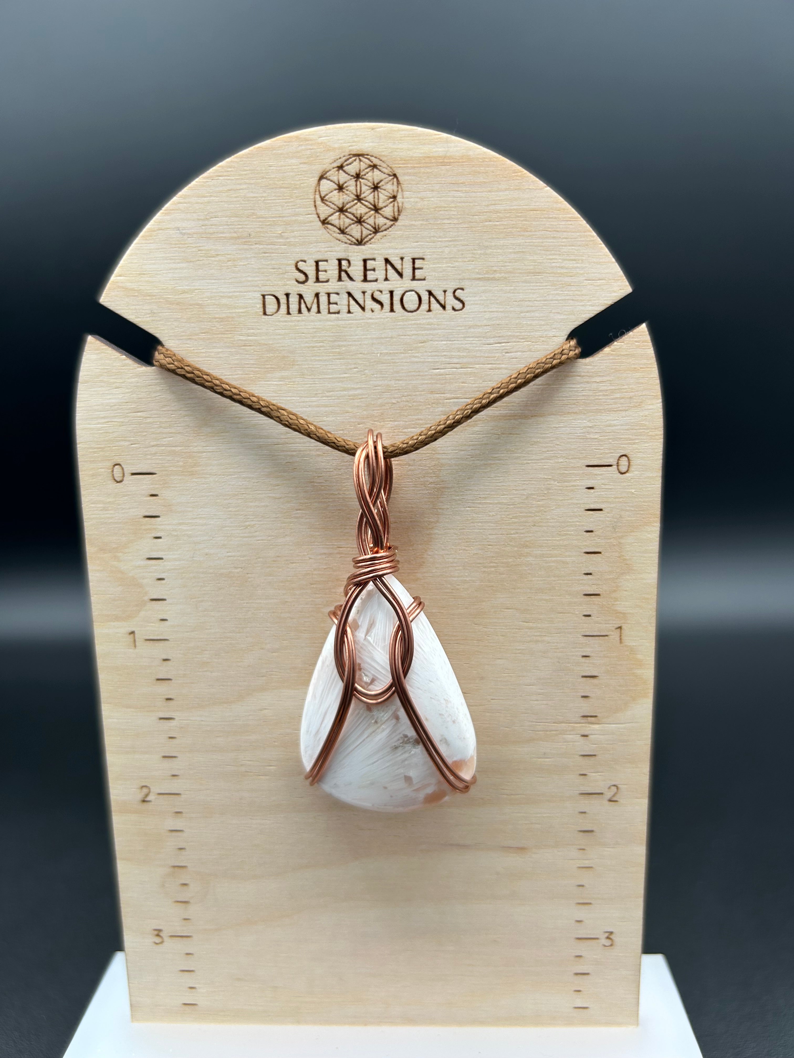 Pink Scolecite in Copper