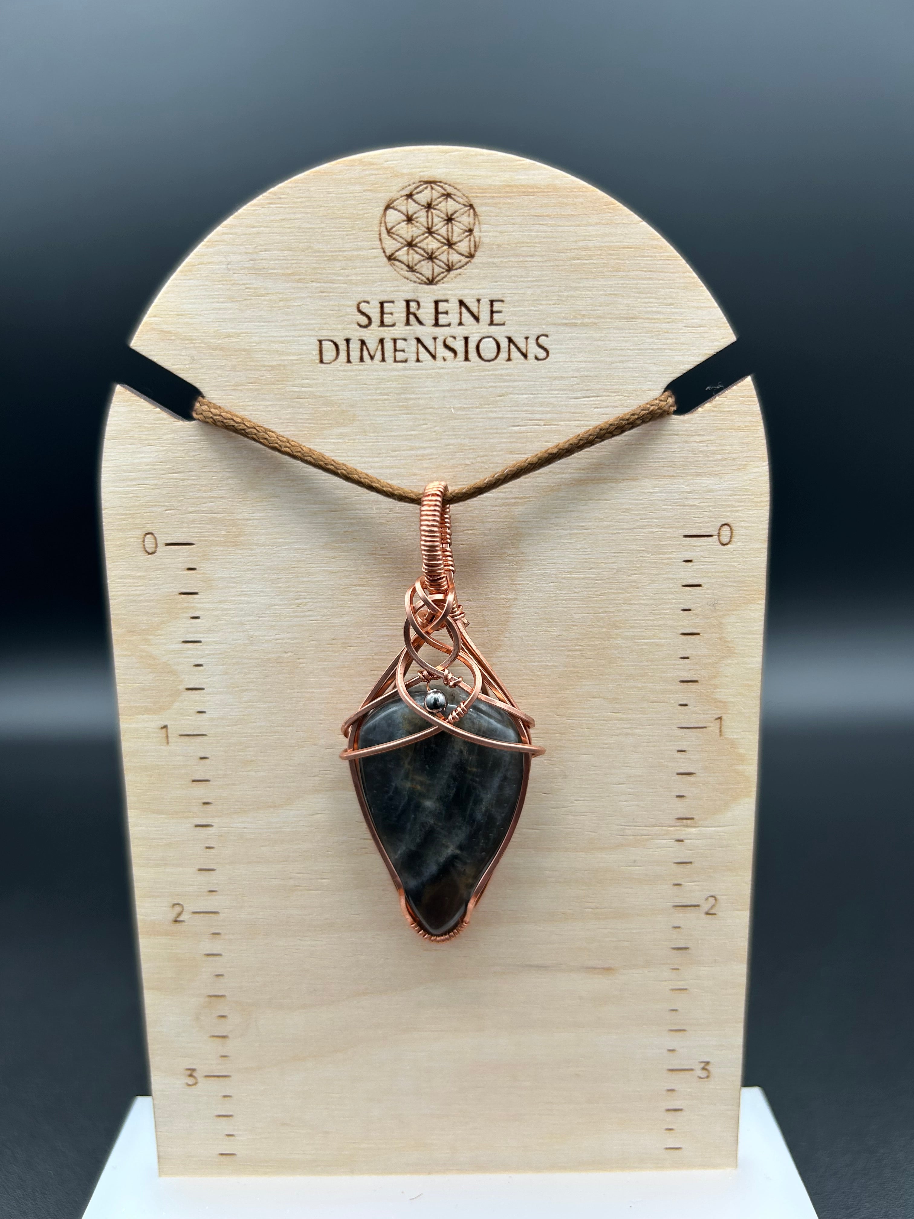 Black Moonstone in Copper