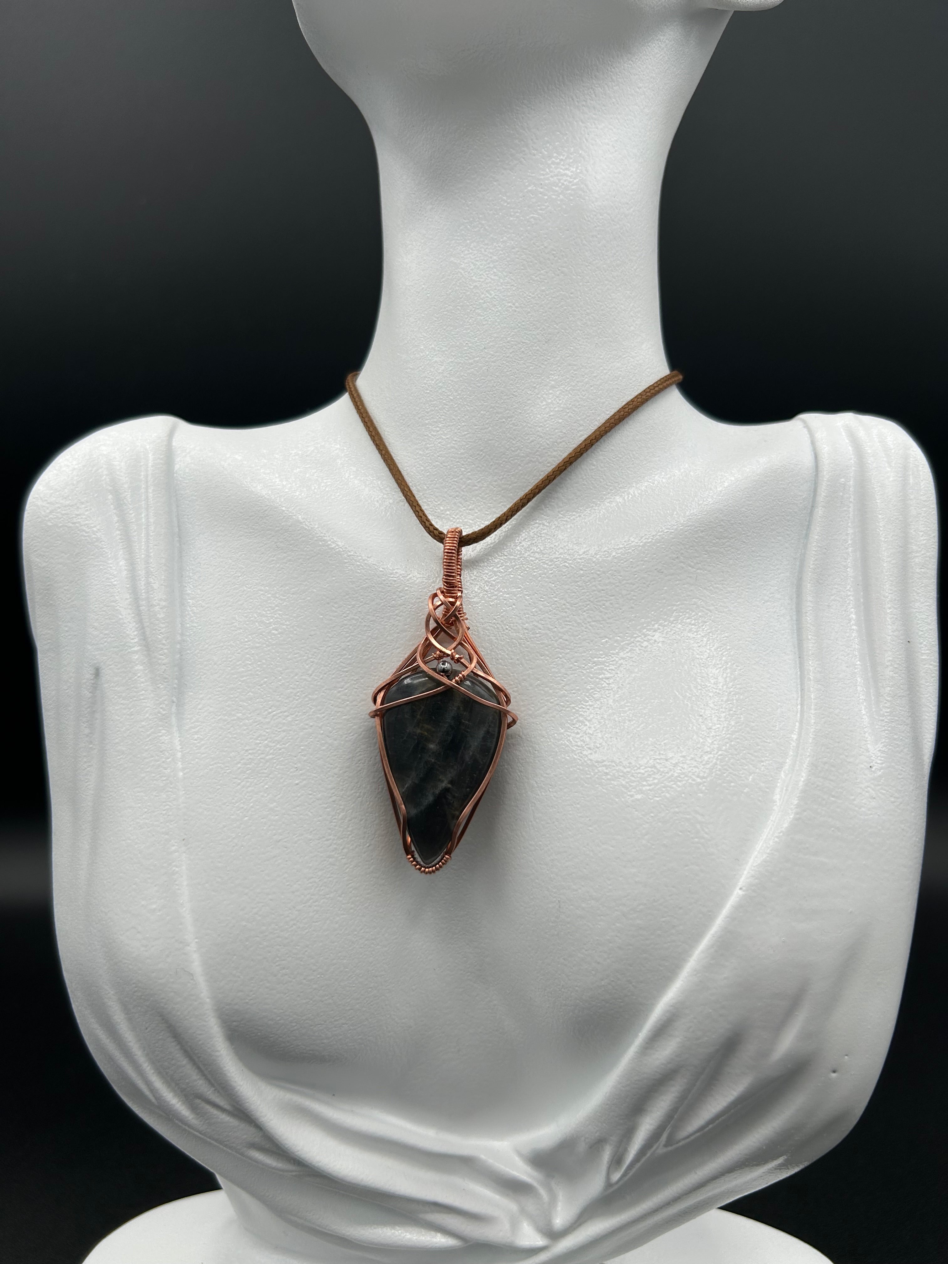 Black Moonstone in Copper